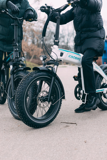 Rower Elektryczny Jobo E-bike EDDY X Biały Składany Fatbike