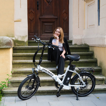 Rower elektryczny Jobo E-bike SAM Biały Składany