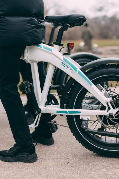 Rower Elektryczny Jobo E-bike EDDY X Biały Składany Fatbike