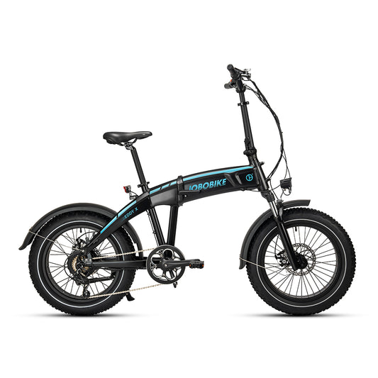 Rower Elektryczny Jobo E-bike EDDY X Czarny Składany Fatbike