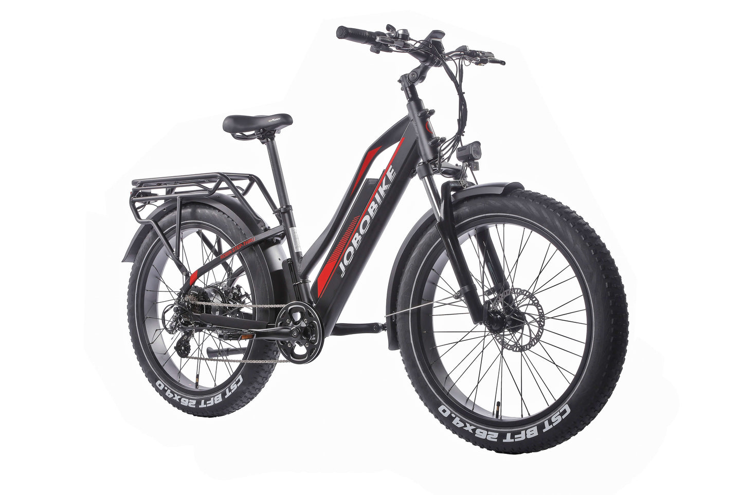 Rower elektryczny Jobobike ROBIN ST Czarny Fatbike Niska Rama