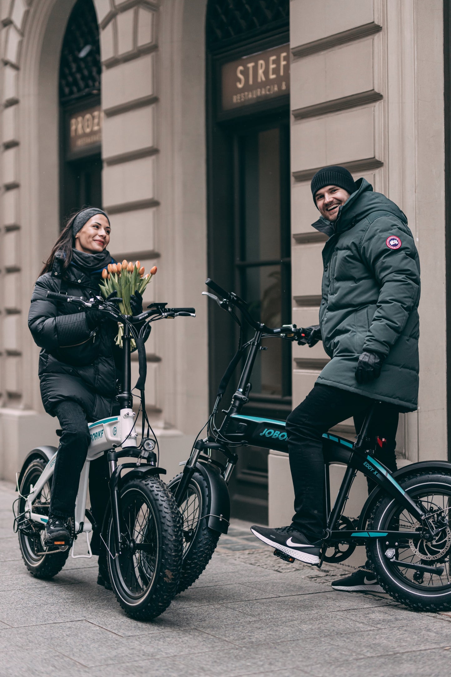 Rower Elektryczny Jobo E-bike EDDY X Czarny Składany Fatbike