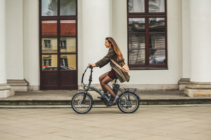 Rower elektryczny Jobo E-bike SAM Szary Składany