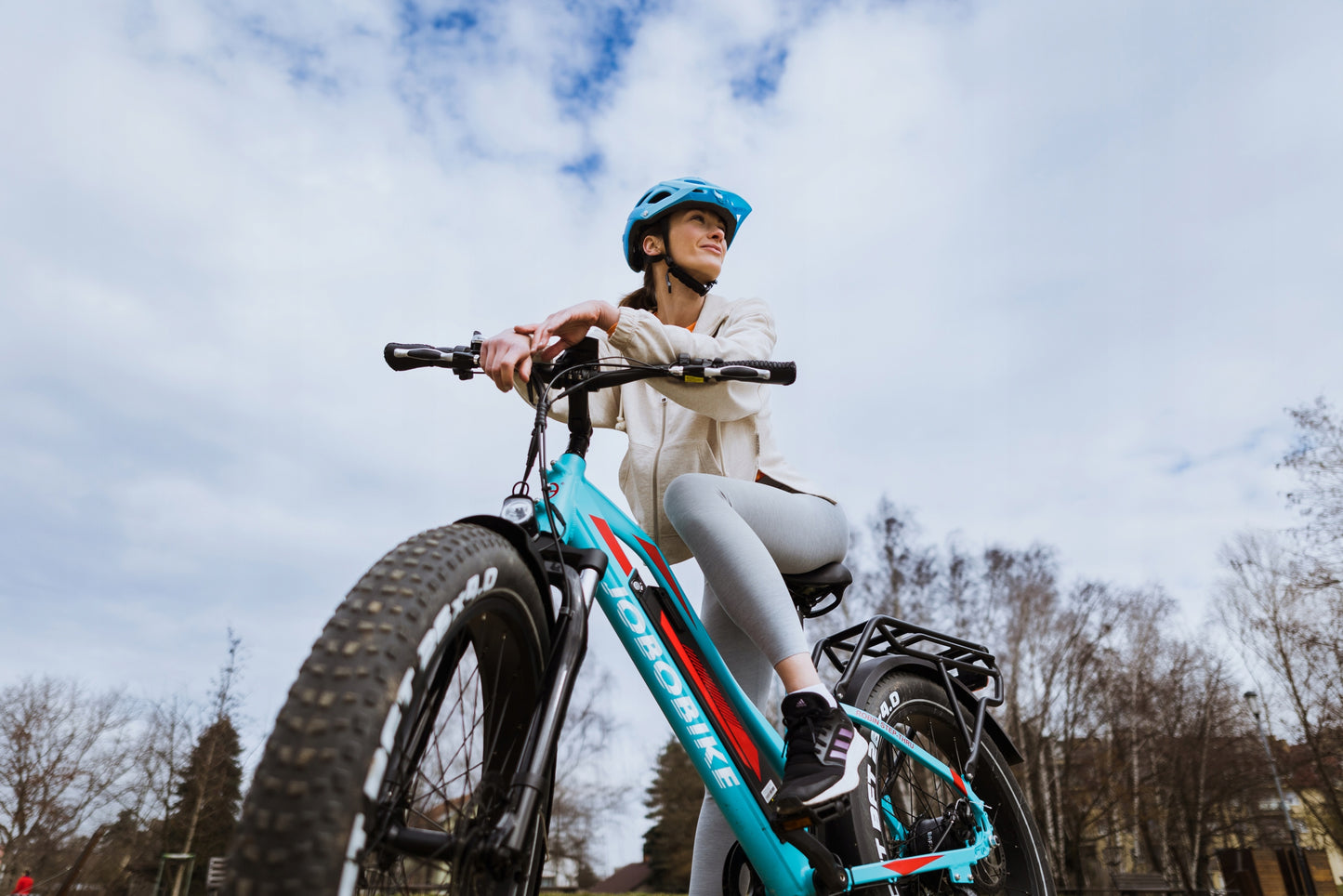 Rower elektryczny Jobo Ebike ROBIN ST Turkusowy